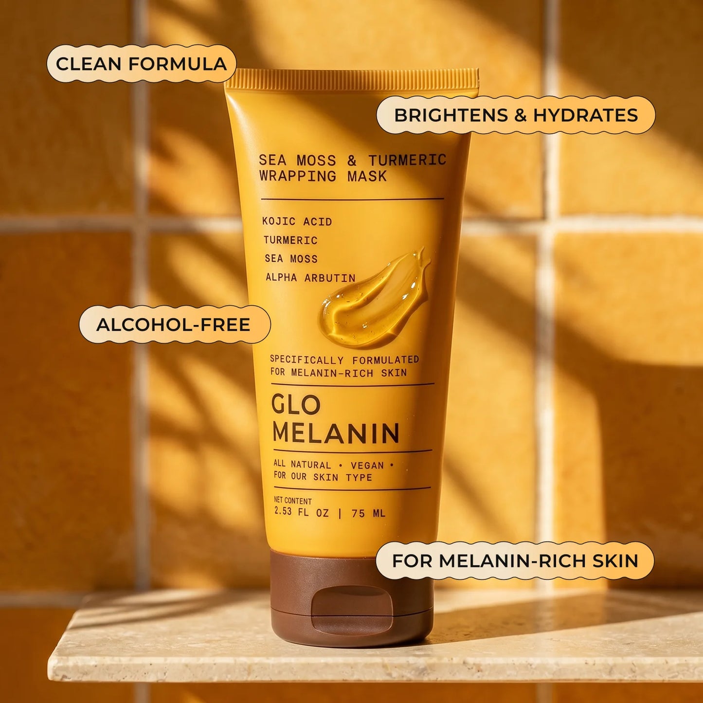 Sea Moss Wrapping Mask with Turmeric & Kojic Acid