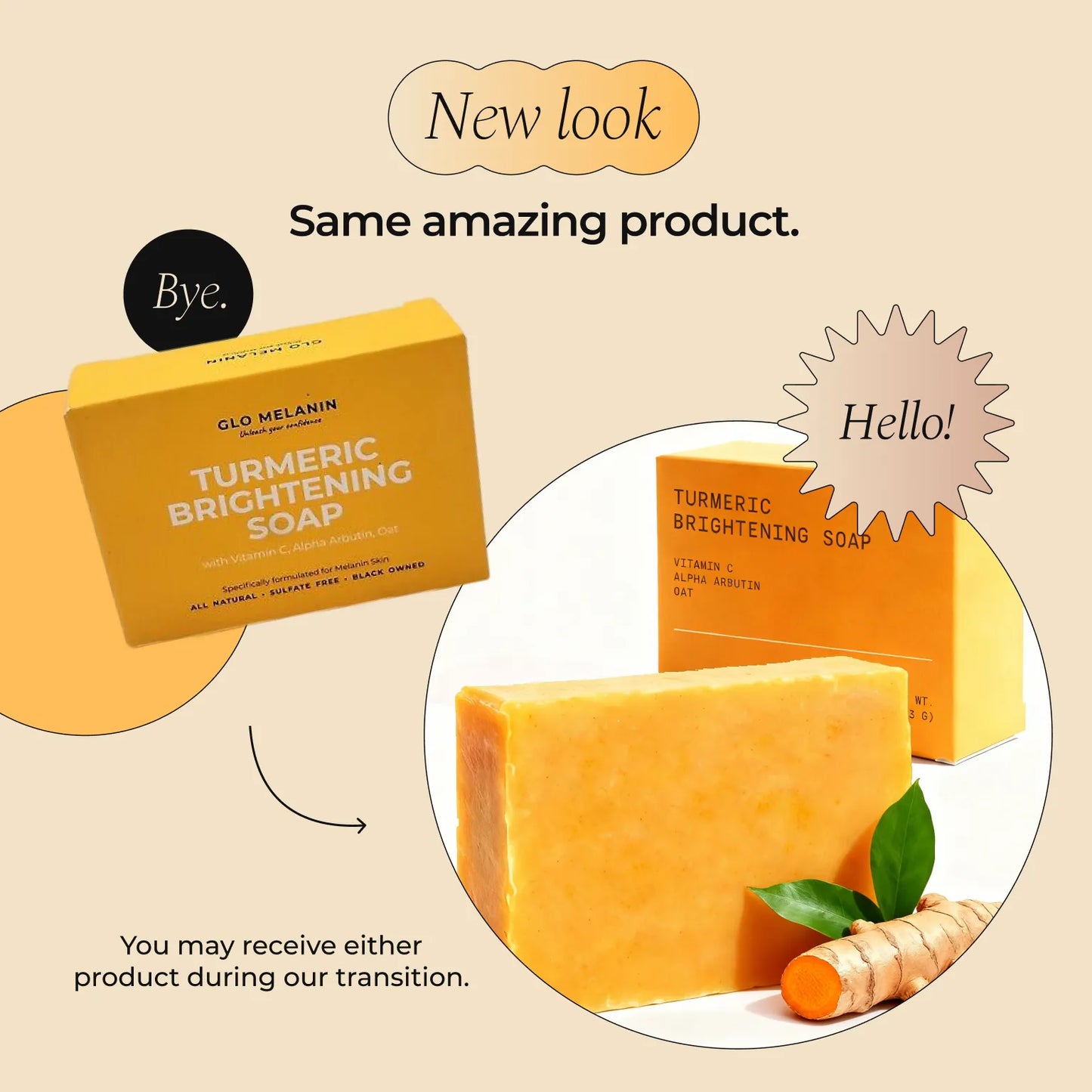 Turmeric Brightening Soap (with Vitamin C, Alpha Arbutin, Oat)