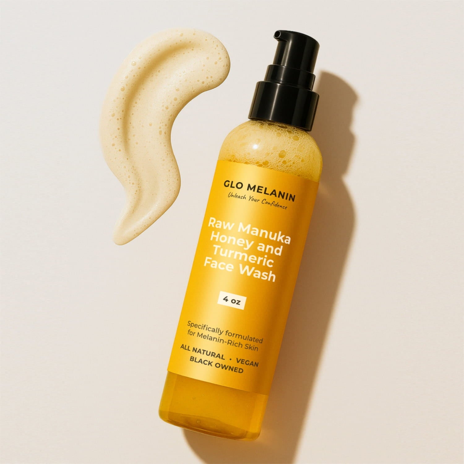 Raw Manuka Honey and Turmeric Face Wash - Glo Melanin