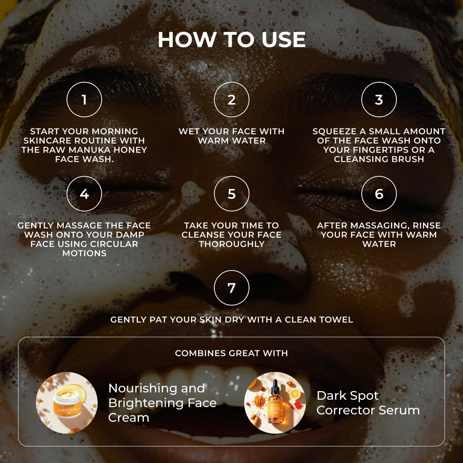 Raw Manuka Honey and Turmeric Face Wash - Glo Melanin