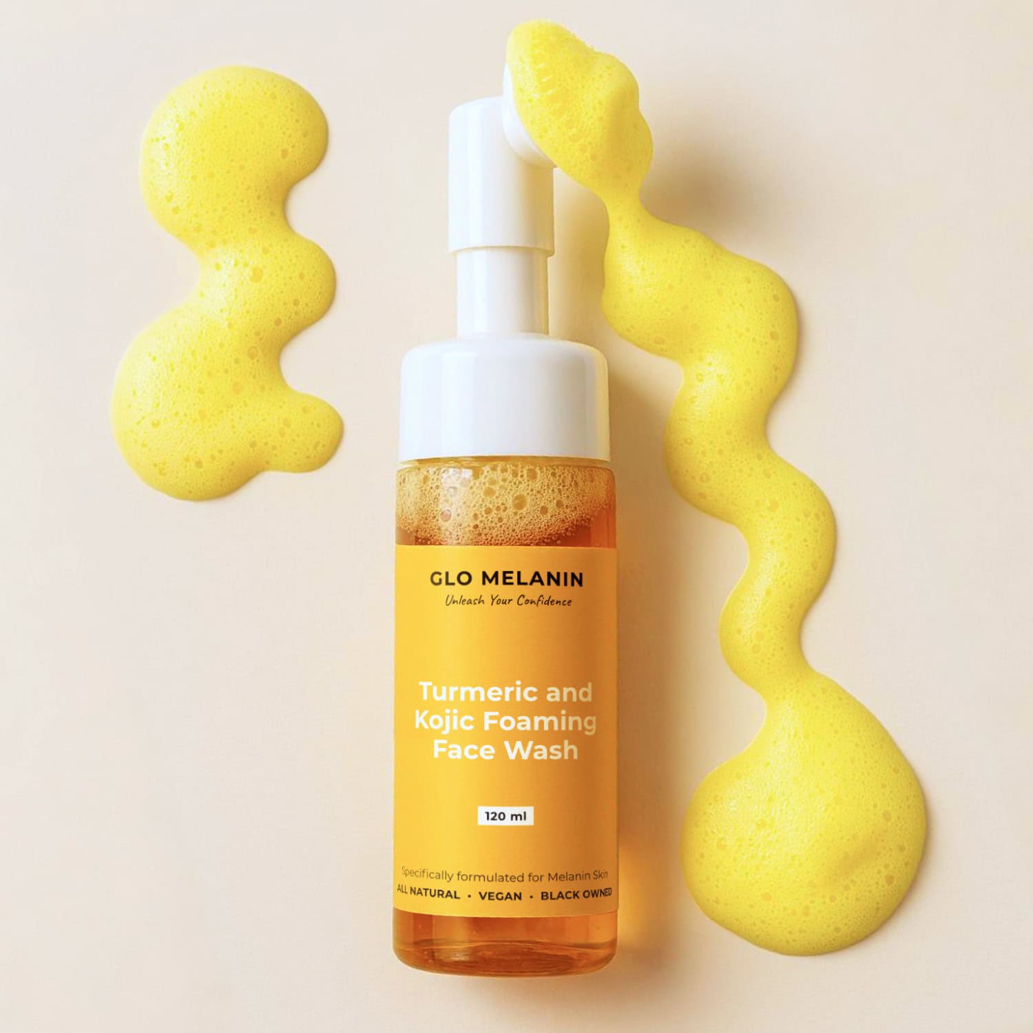 Turmeric and Kojic Foaming Face Wash - Glo Melanin