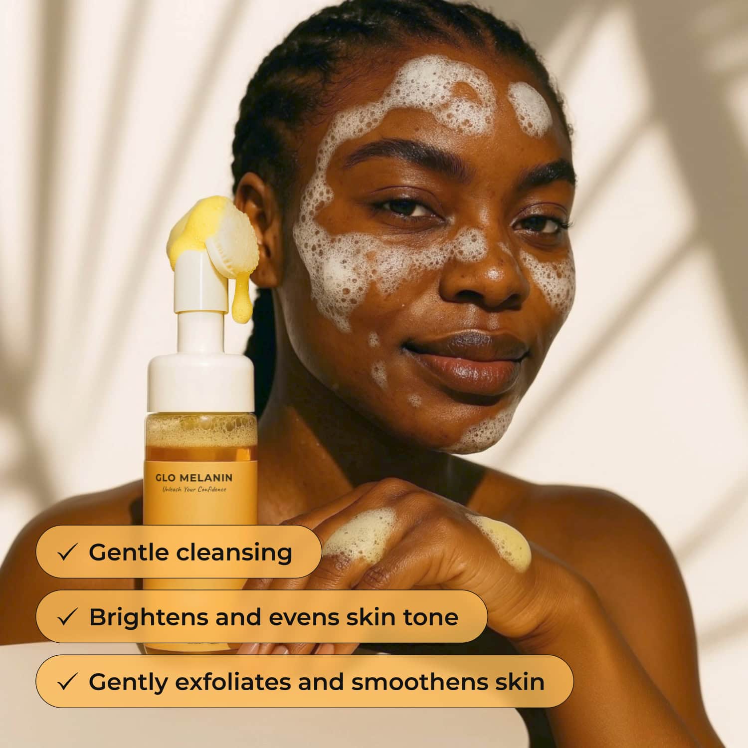 Turmeric and Kojic Foaming Face Wash - Glo Melanin
