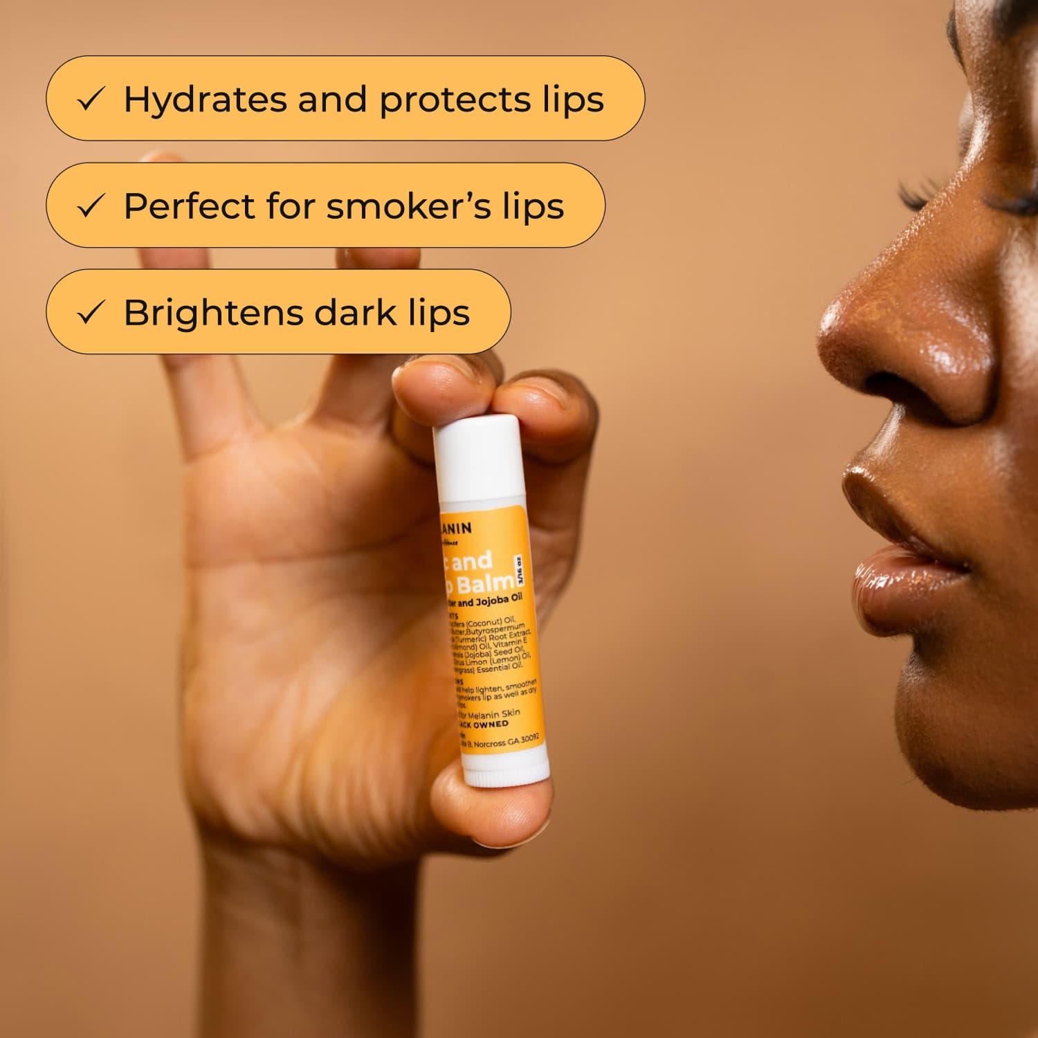 Turmeric and Lemon Lip Balm (for Dark Lips) - Glo Melanin