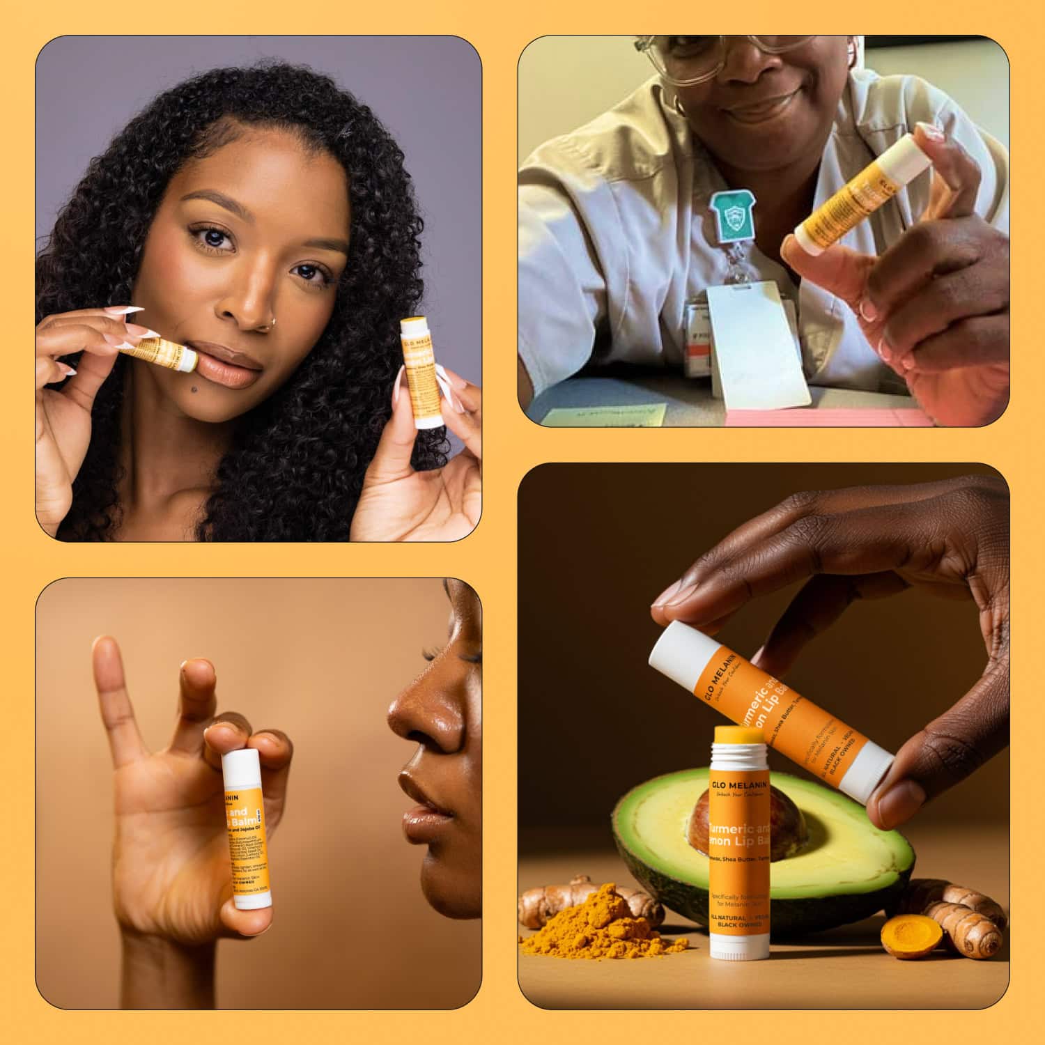 Turmeric and Lemon Lip Balm (for Dark Lips) - Glo Melanin