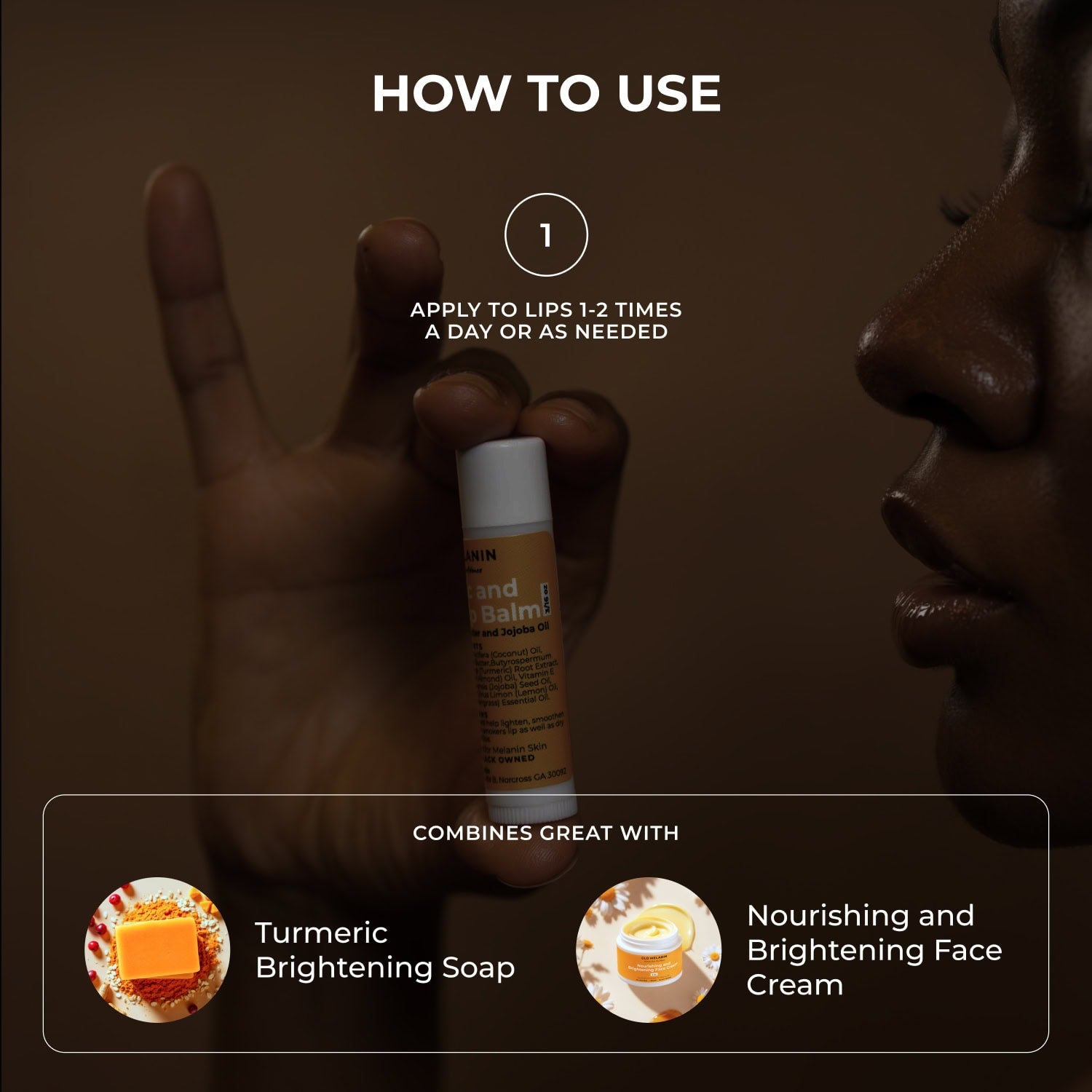Turmeric and Lemon Lip Balm (for Dark Lips) - Glo Melanin