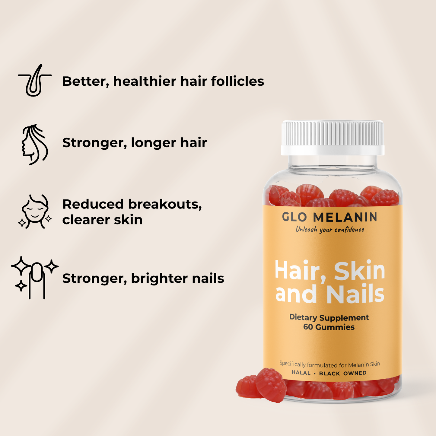 Nature's Bounty Optimal Solutions Hair, Skin & Nails Gummies with Biotin |  Walgreens