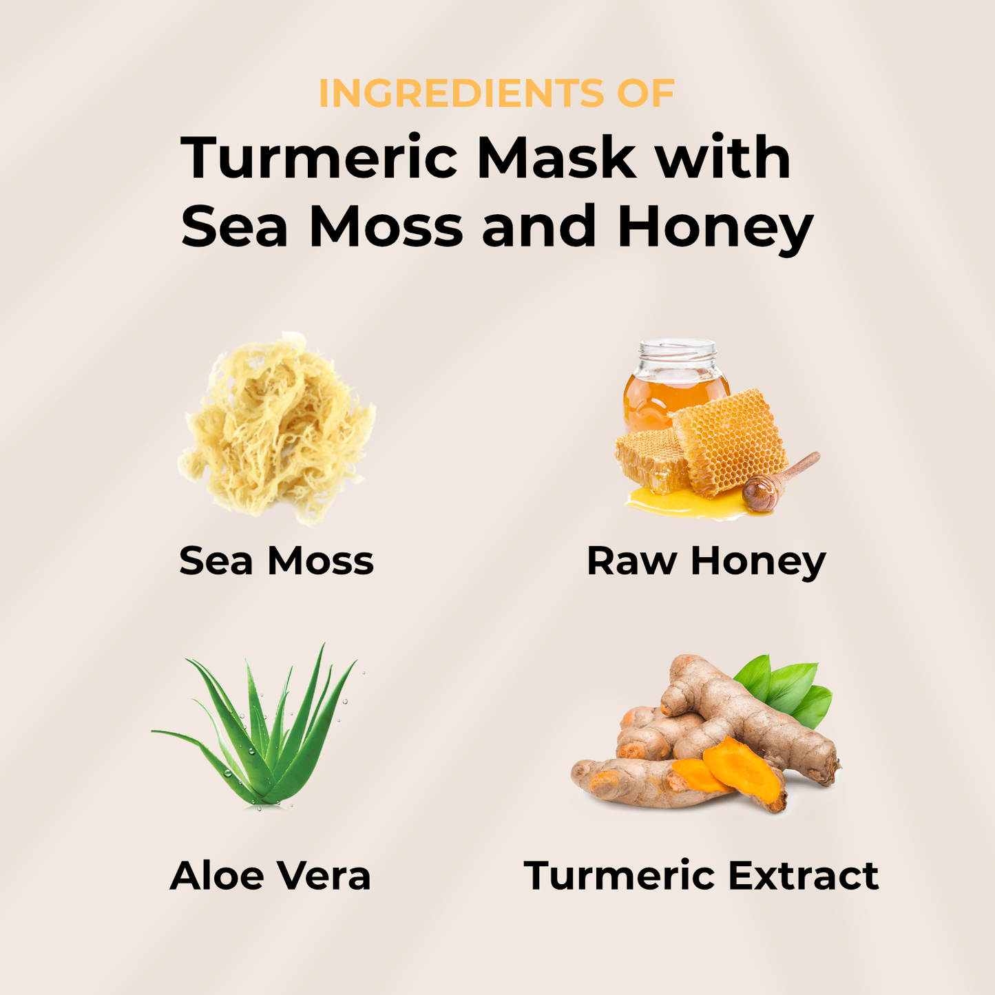 Turmeric Mask with Sea Moss, Kojic, Raw Honey