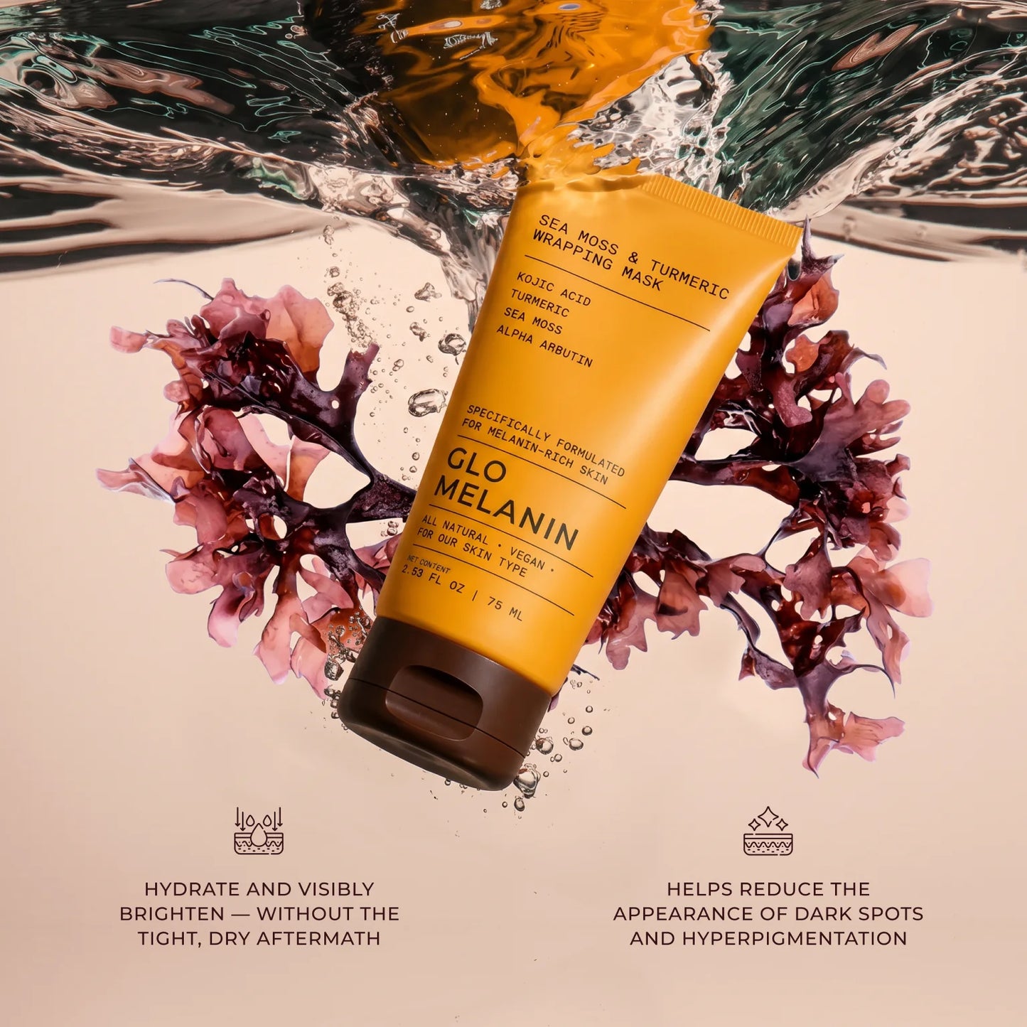 Sea Moss Wrapping Mask with Turmeric & Kojic Acid