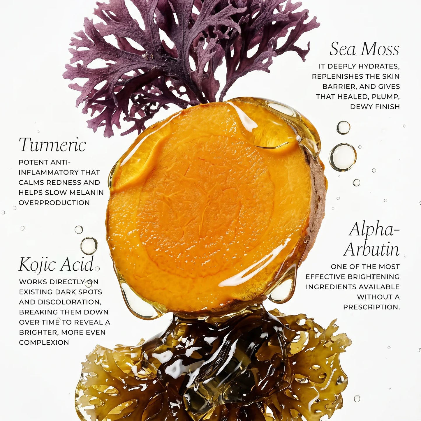 Sea Moss Wrapping Mask with Turmeric & Kojic Acid