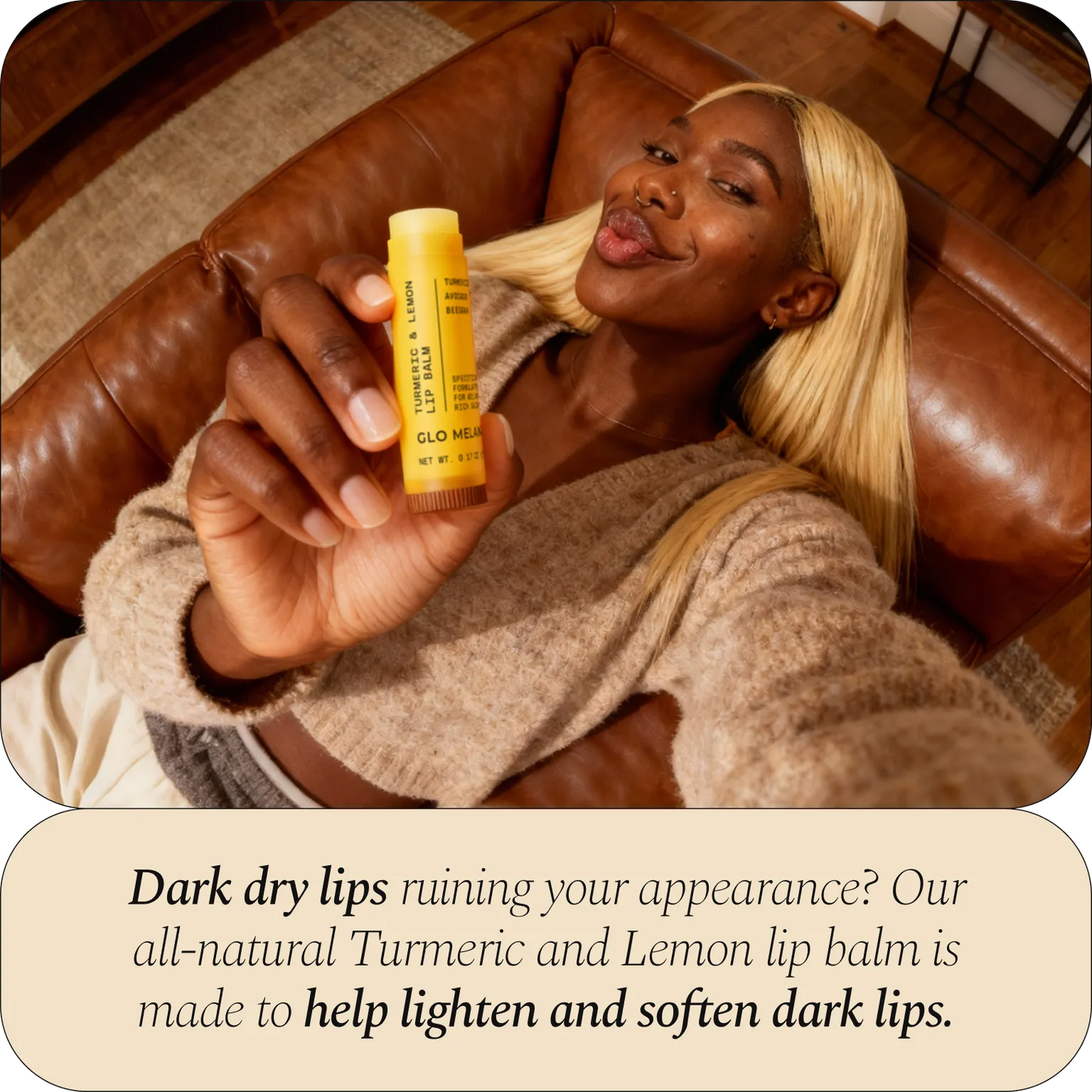 Turmeric and Lemon Lip Balm (for Dark Lips)